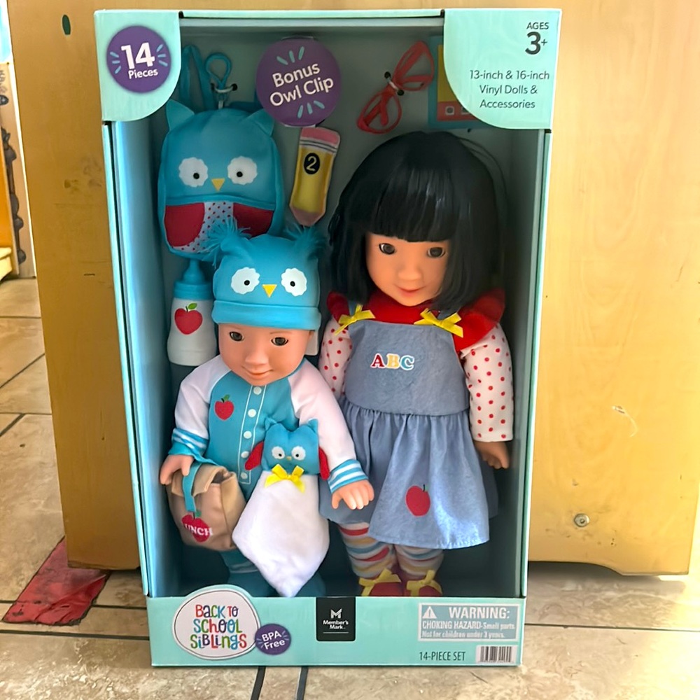 Back to School siblings dolls